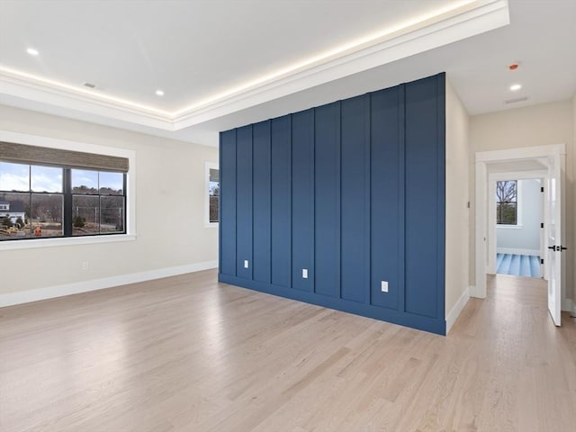 108 Glen St, Natick, MA 01760 - spare room featuring light wood-style floors, baseboards, and recessed lighting