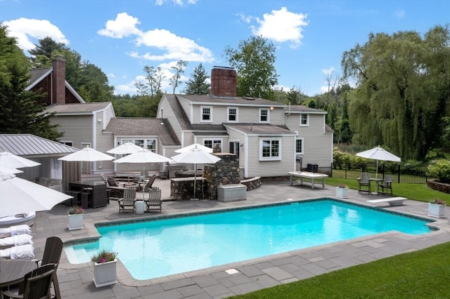 46 Baldpate Rd, Boxford, MA 01921 - swimming pool with a patio and outdoor dining space
