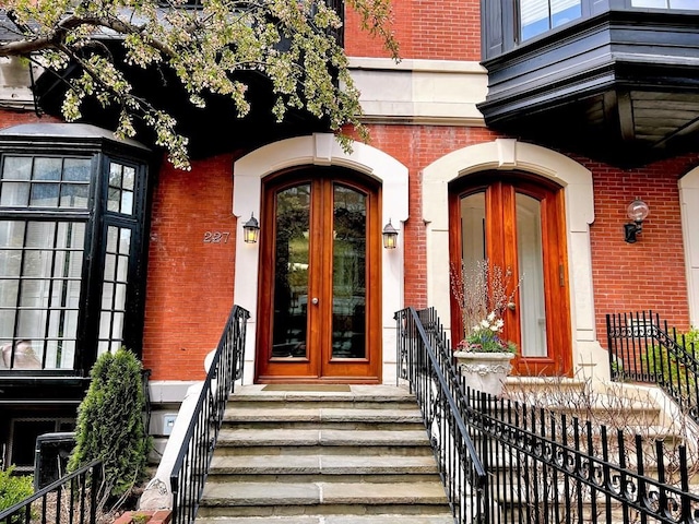 227 Marlborough St Unit 4, Boston, MA 02116 - entrance to property with french doors and brick siding