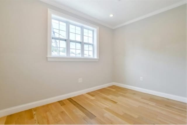 235 Webster Ave Unit 2, Chelsea, MA 02150 - unfurnished room featuring crown molding, baseboards, and light wood-style flooring