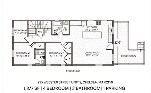 235 Webster Ave Unit 2, Chelsea, MA 02150 - home floor plan