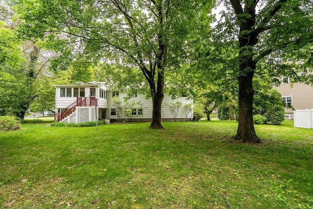 27 Philip Rd, Lexington, MA 02421 - view of grassy yard with stairway