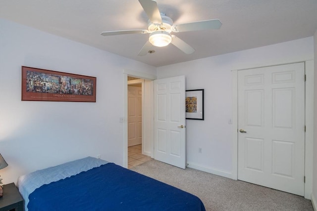 48 Northern Ave Unit 48, Northampton, MA 01060 - bedroom featuring light colored carpet, ceiling fan, and baseboards