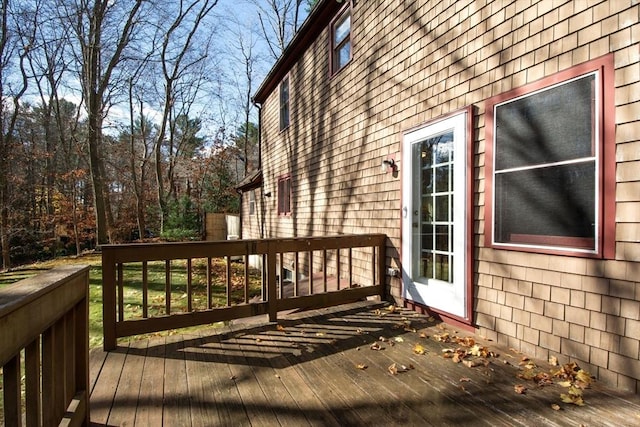 view of wooden deck