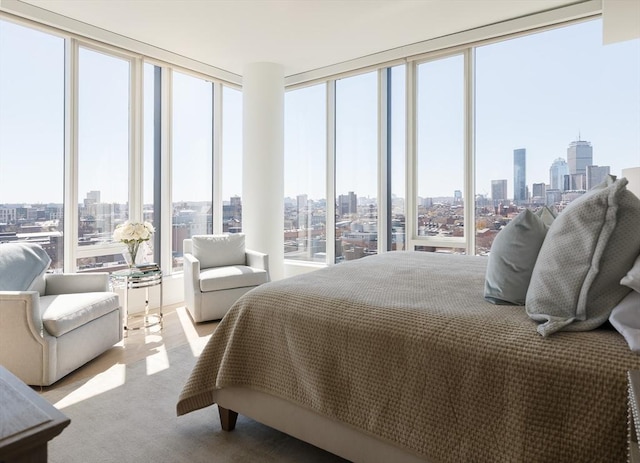 bedroom featuring multiple windows