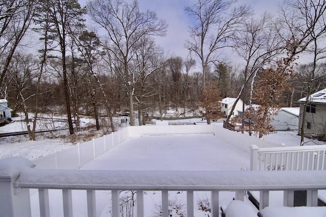 view of snowy yard