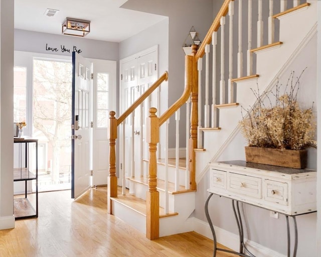 entryway featuring light hardwood / wood-style floors