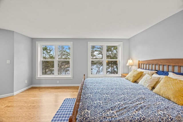 bedroom featuring light hardwood / wood-style floors