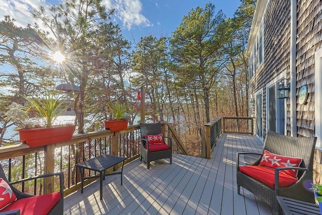 view of wooden deck