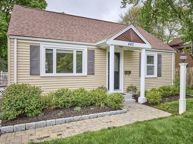440 Forest St, Waltham, MA 02452 - bungalow-style home with roof with shingles