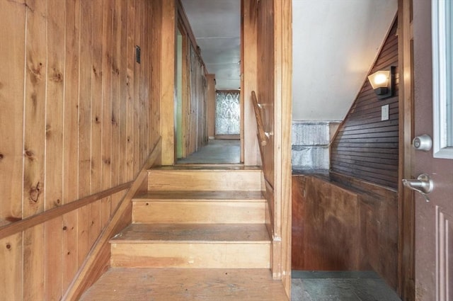 1 Holly St, Attleboro, MA 02703 - stairway featuring wood walls