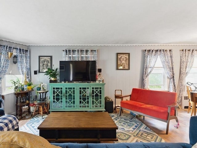 1 Holly St, Attleboro, MA 02703 - living area featuring wood finished floors and crown molding