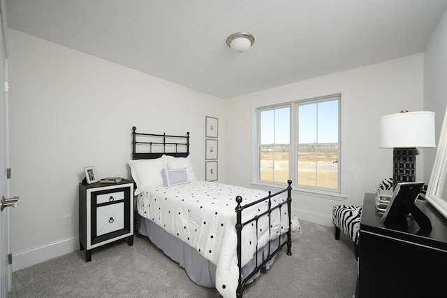 bedroom featuring carpet