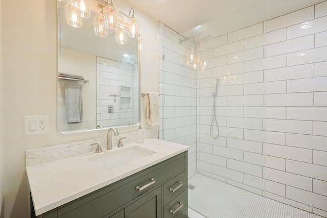 307 E Eagle St, Boston, MA 02128 - full bath featuring vanity and tiled shower