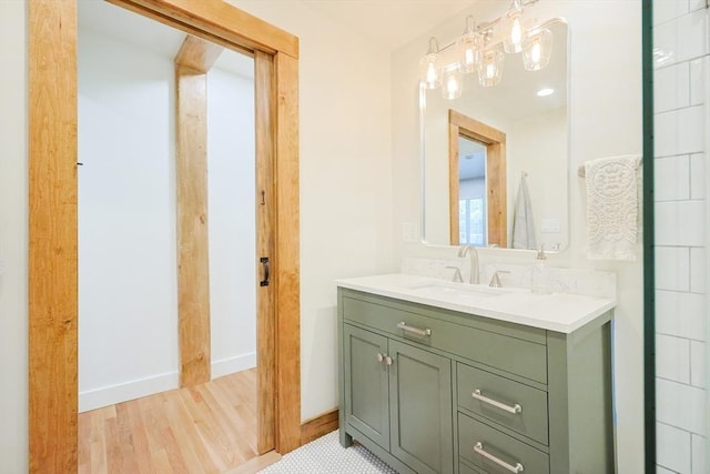 307 E Eagle St, Boston, MA 02128 - bathroom featuring vanity and wood finished floors