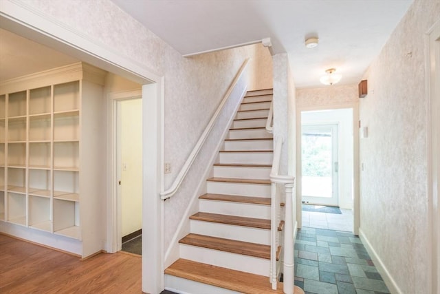 26 N Hillside Rd, Deerfield, MA 01373 - stairs featuring baseboards