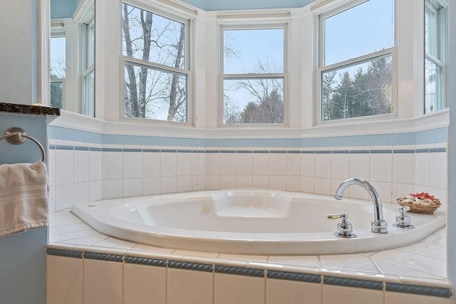 bathroom featuring a bath