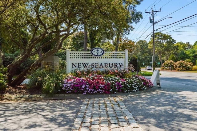 view of community sign