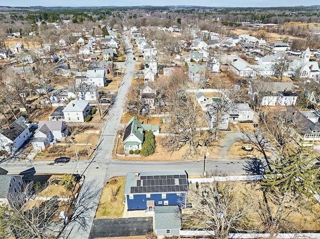 drone / aerial view with a residential view