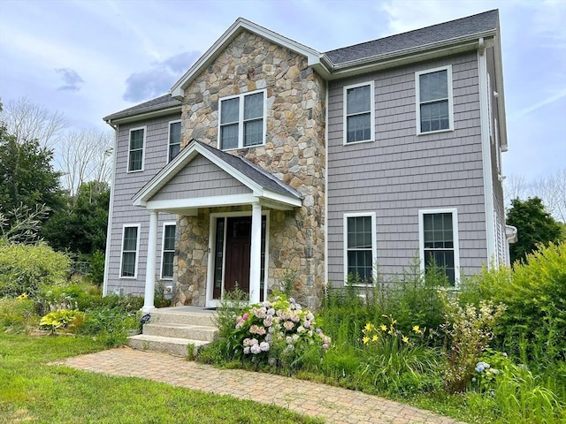 364 Chestnut Hill Rd, Millville, MA 01529 - craftsman-style house featuring stone siding