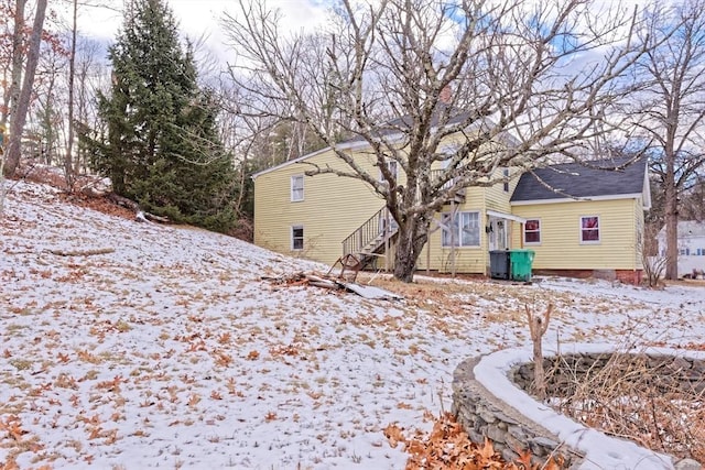 view of snowy yard