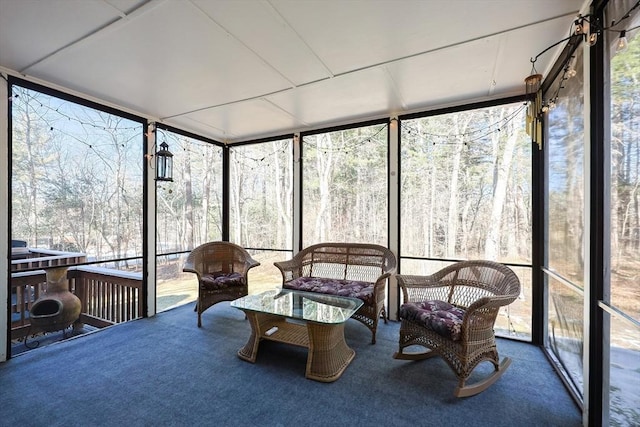 view of sunroom / solarium