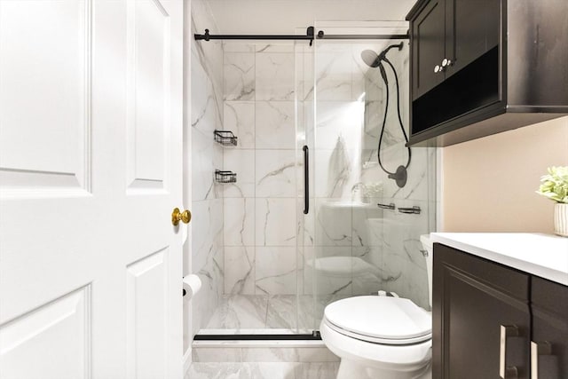 37 Symphony Rd Unit B, Boston, MA 02115 - full bathroom featuring toilet, a marble finish shower, and vanity