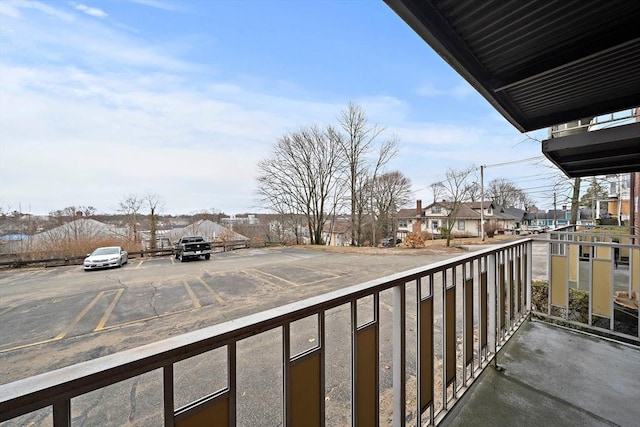 balcony featuring a residential view