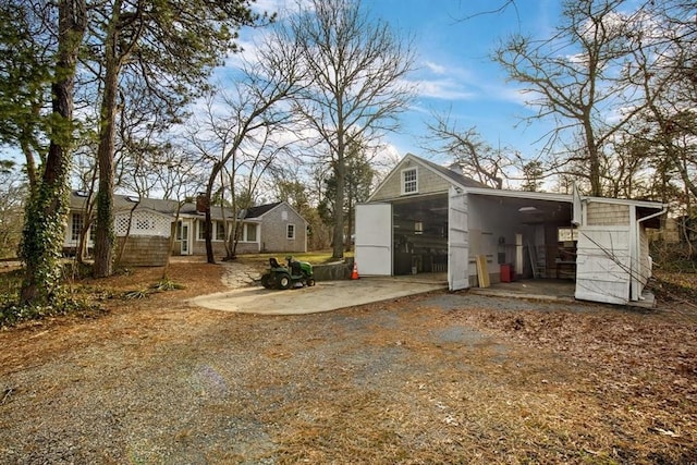 exterior space with a carport