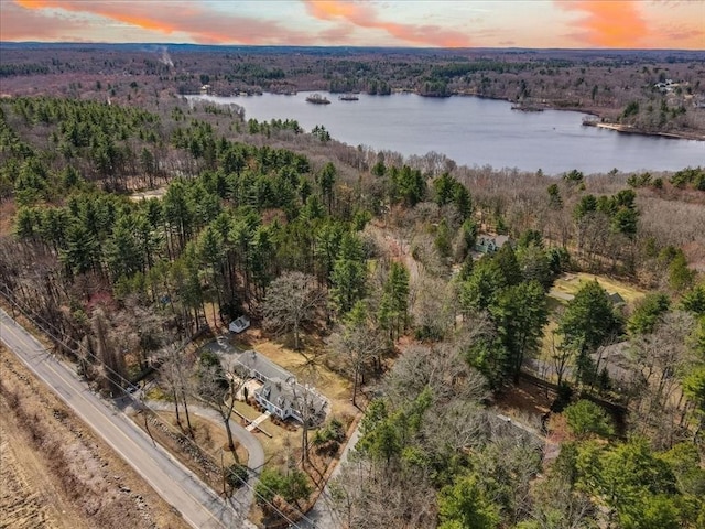 279 Norfolk St, Holliston, MA 01746 - aerial view of property's location featuring a nearby body of water and a forest