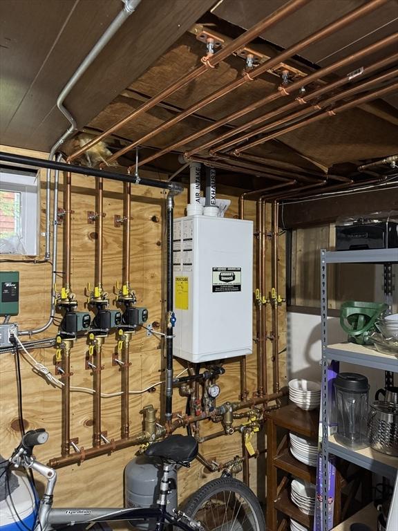 251 Waltham St, Newton, MA 02465 - utility room with water heater
