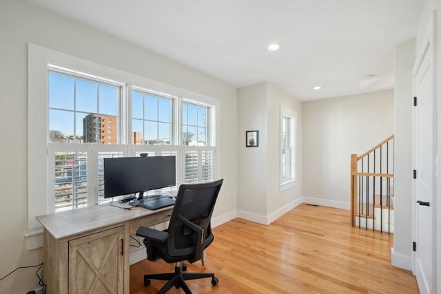 10 Berkley Rd Unit C, Hull, MA 02045 - office featuring light wood-type flooring, baseboards, and recessed lighting