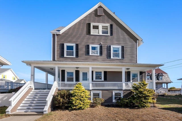 view of front of home featuring a porch