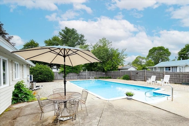 15 Trask Rd, Peabody, MA 01960 - view of pool featuring a patio, a fenced backyard, and outdoor dining space