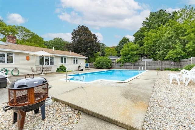 15 Trask Rd, Peabody, MA 01960 - view of pool featuring a patio and a fenced backyard
