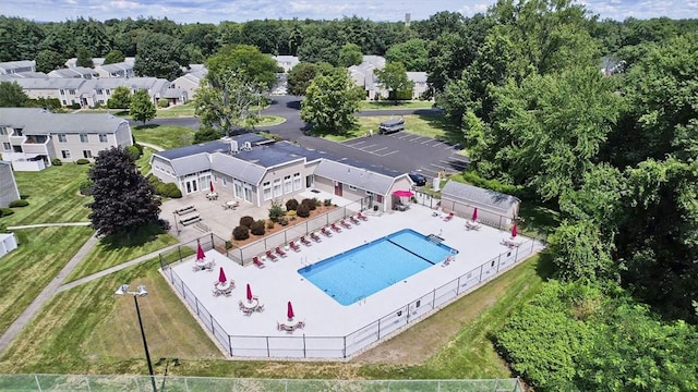 bird's eye view featuring a residential view