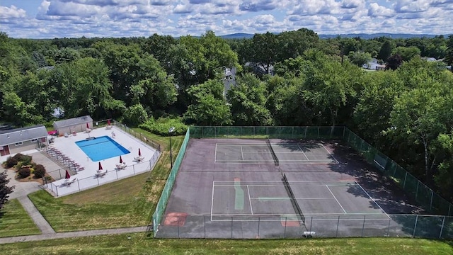 aerial view with a view of trees