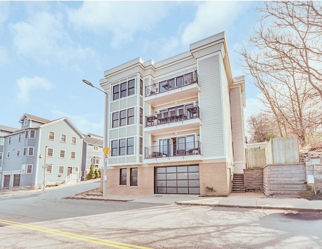 view of building exterior with a garage