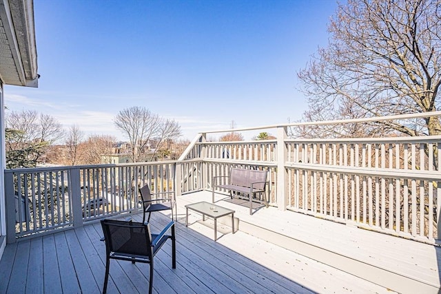 38 Highland Park Ave, Boston, MA 02119 - view of wooden deck