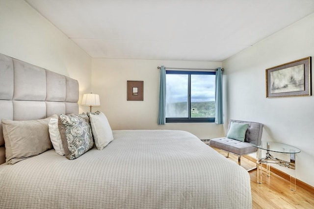 49 Melrose St Unit 7F, Melrose, MA 02176 - bedroom with wood finished floors and a baseboard radiator