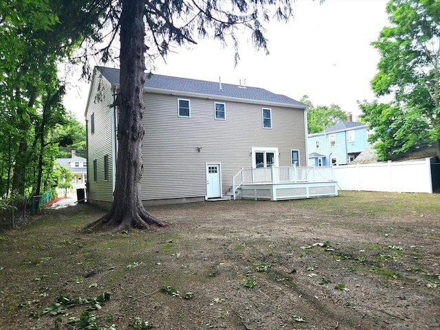 54 Federal St, Weymouth, MA 02188 - rear view of property featuring a wooden deck