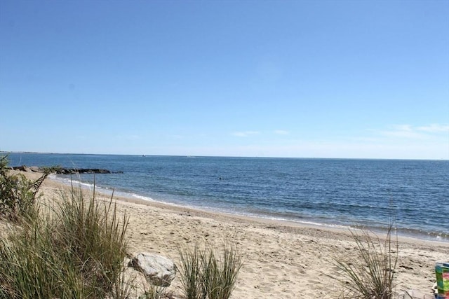 view of water feature featuring a view of the beach