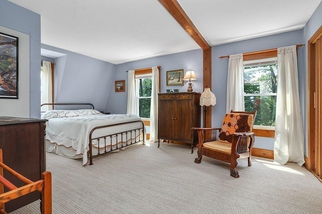 40 Maple St, Mansfield, MA 02048 - carpeted bedroom with beam ceiling