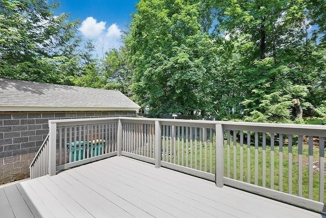 40 Maple St, Mansfield, MA 02048 - view of wooden deck