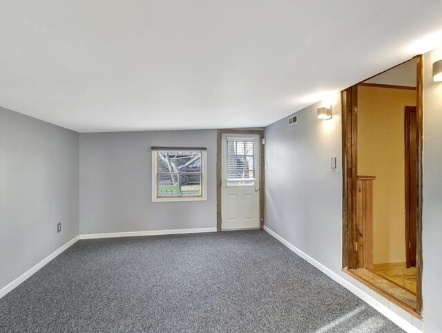 spare room with light hardwood / wood-style floors