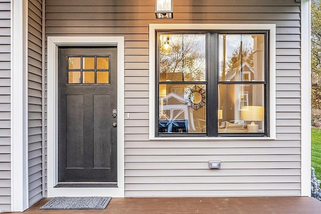 view of doorway to property