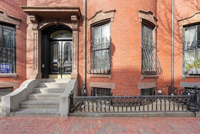 doorway to property with french doors