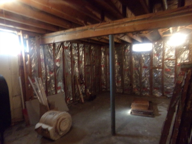 view of basement