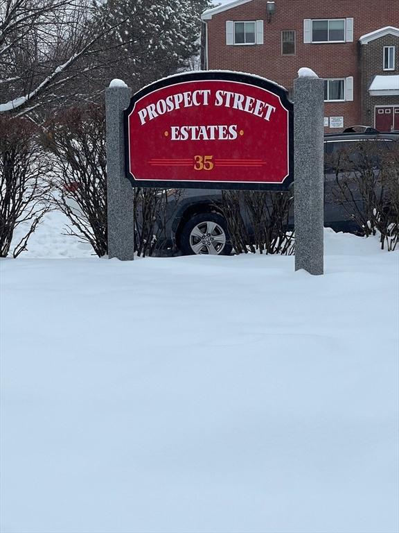 view of community sign