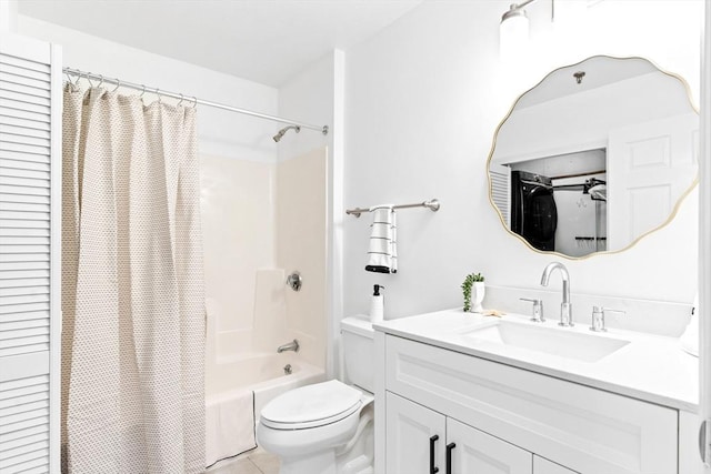 200 Cove Way Unit 106, Quincy, MA 02169 - bathroom with shower / bath combination with curtain, vanity, and tile patterned floors